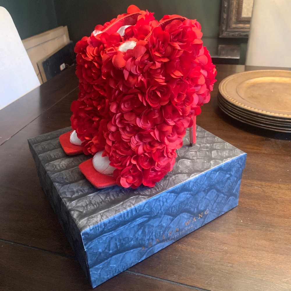 Azalea Wang Red Flower Heels